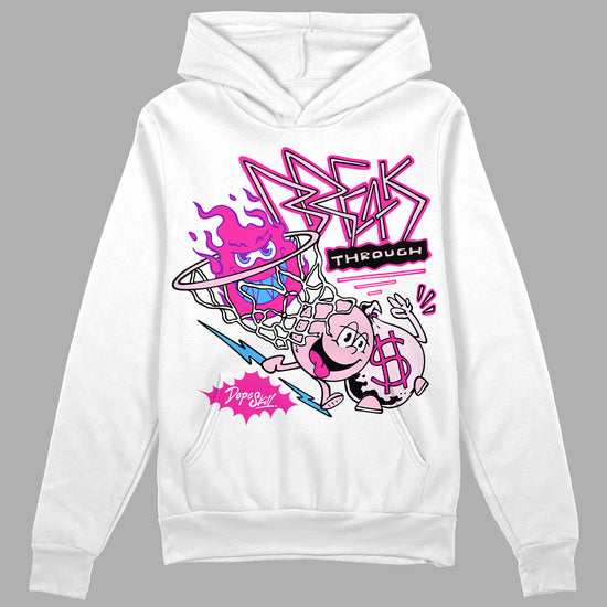 Pink Sneakers DopeSkill Hoodie Sweatshirt Break Through Graphic Streetwear - White