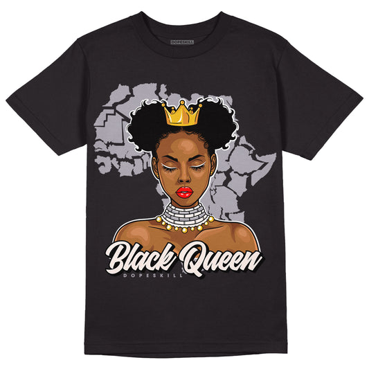 Jordan 2 Cement Grey DopeSkill T-Shirt Black Queen Graphic Streetwear - Black