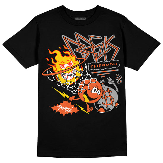 Jordan 3 Georgia Peach DopeSkill T-Shirt Break Through Graphic Streetwear - Black