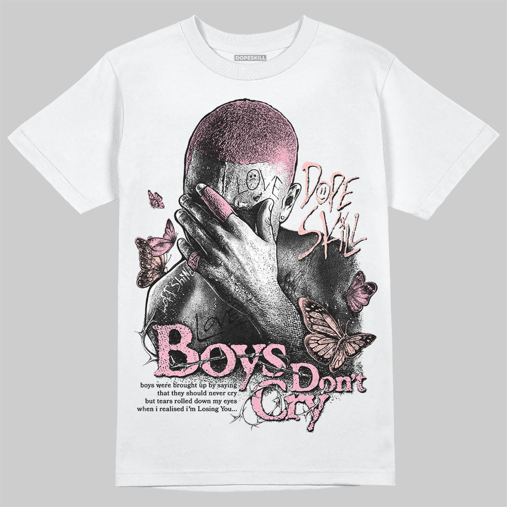 AMIRI White & Pink Stars Court Sneakers DopeSkill T-Shirt Boys Don't Cry Graphic Streetwear - White