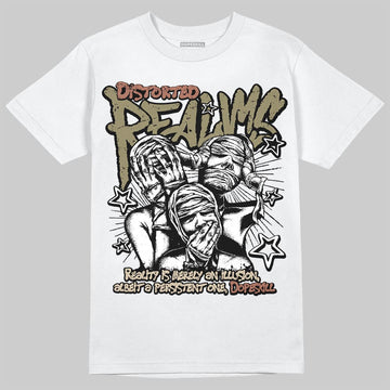 Jordan 6 Retro Neutral Olive DopeSkill T-Shirt Distorted Realms Graphic Streetwear - White 