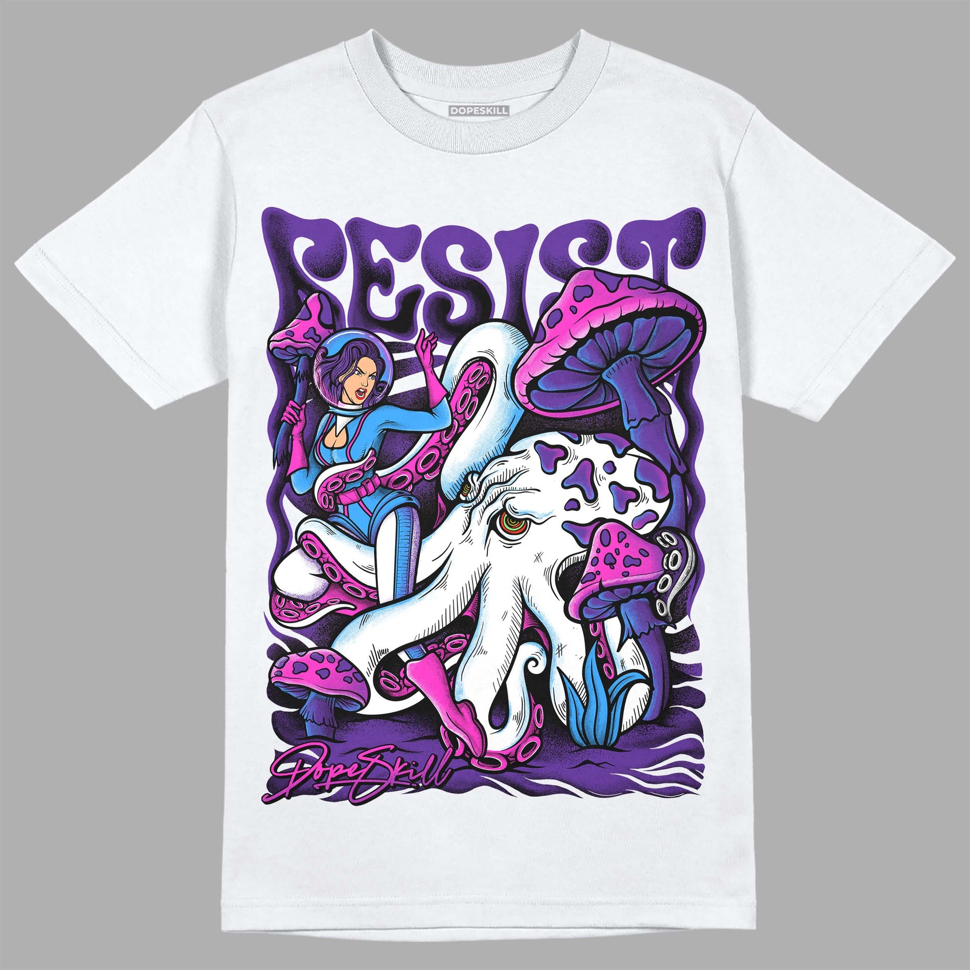 PURPLE Sneakers DopeSkill T-Shirt Resist Graphic Streetwear - White 