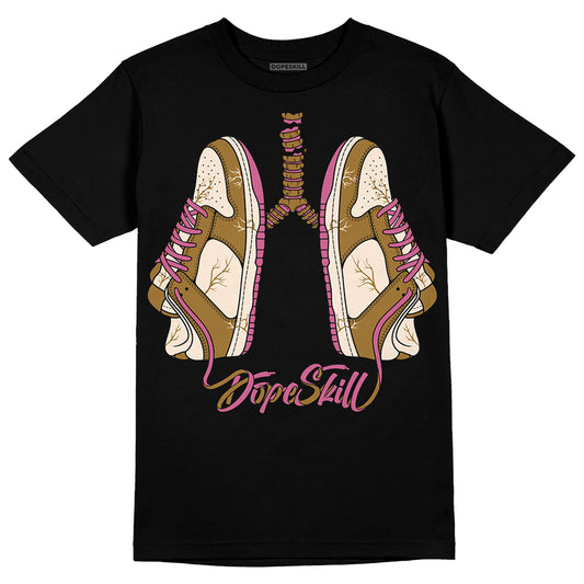 Dunk Low Just Do It “Bronzine/Playful Pink” DopeSkill T-Shirt Breathe Graphic Streetwear - Black