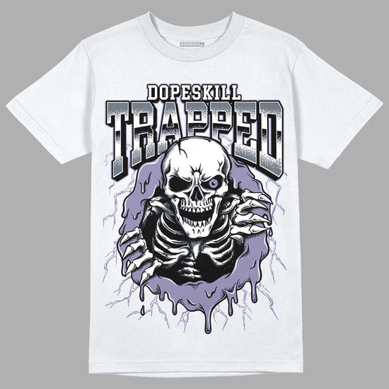 Jordan 5 Retro Low Indigo Haze DopeSkill T-Shirt Trapped Halloween Graphic Streetwear  - White