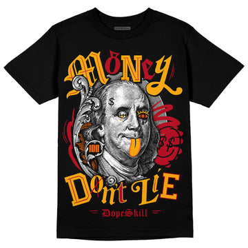 Jordan 7 Citrus DopeSkill T-Shirt Money Don't Lie Graphic Streetwear - Black