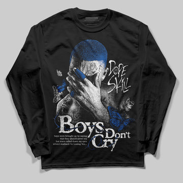 Jordan 12 “Blueberry” DopeSkill Long Sleeve T-Shirt Boys Don't Cry Graphic Streetwear - Black