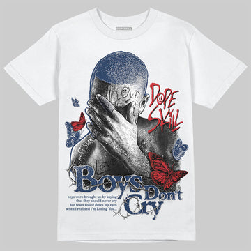 Jordan 4 SB “Summit White/Navy” DopeSkill T-Shirt Boys Don't Cry Graphic Streetwear - White