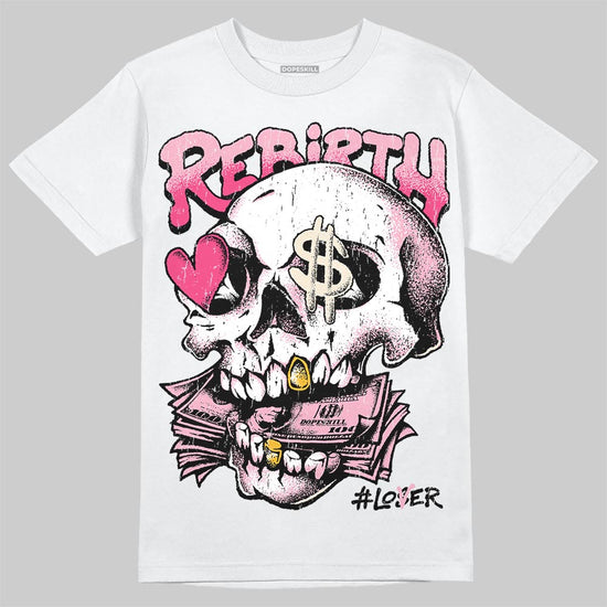 Jordan 4 "Iced Carmine" DopeSkill T-Shirt Rebirth Graphic Streetwear - White 