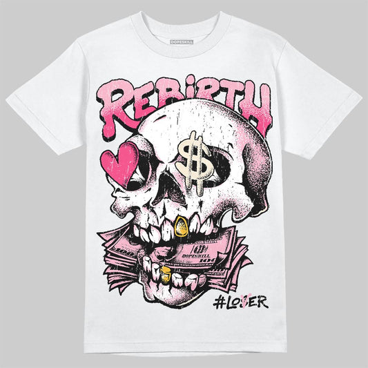 Jordan 4 "Iced Carmine" DopeSkill T-Shirt Rebirth Graphic Streetwear - White 
