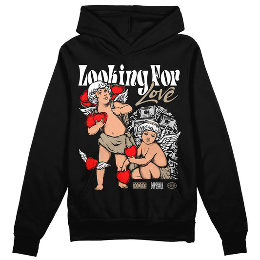 Jordan 1 High OG “Latte” DopeSkill Hoodie Sweatshirt Looking For Love Graphic Streetwear - Black