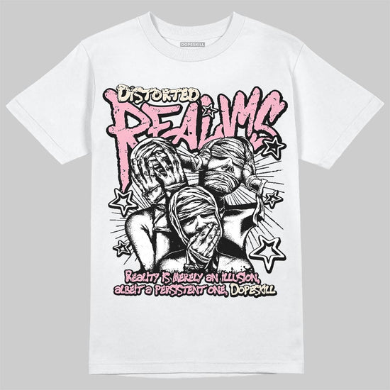 Jordan 4 "Iced Carmine" DopeSkill T-Shirt Distorted Realms Graphic Streetwear - White