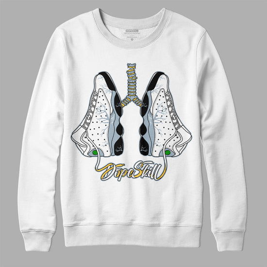 Jordan 13 “Blue Grey” DopeSkill Sweatshirt Breathe Graphic Streetwear - White 