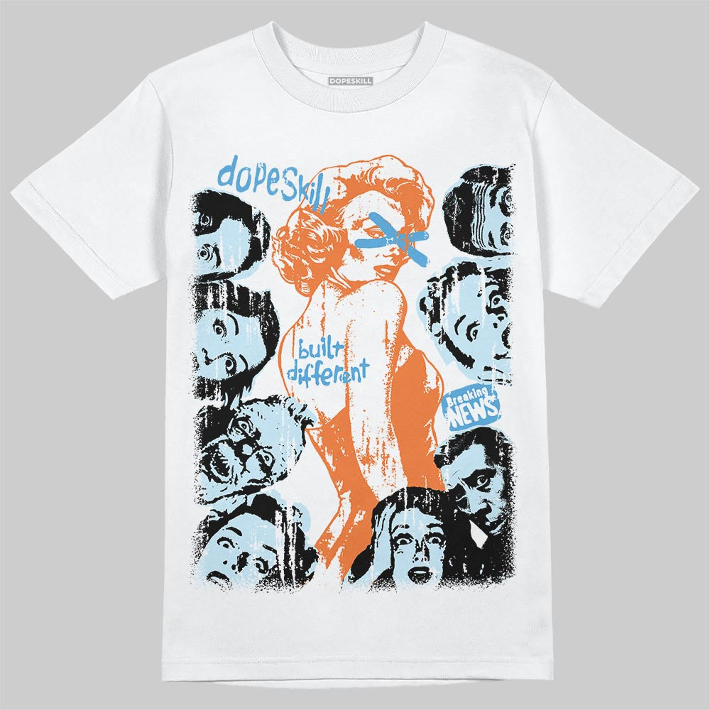 Jordan 1 Retro High Virgil Abloh Archive Alaska DopeSkill T-Shirt Built Different Graphic Streetwear  White