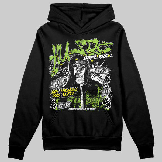 Neon Green Sneakers DopeSkill Hoodie Sweatshirt No Money No Lust Graphic Streetwear - Black