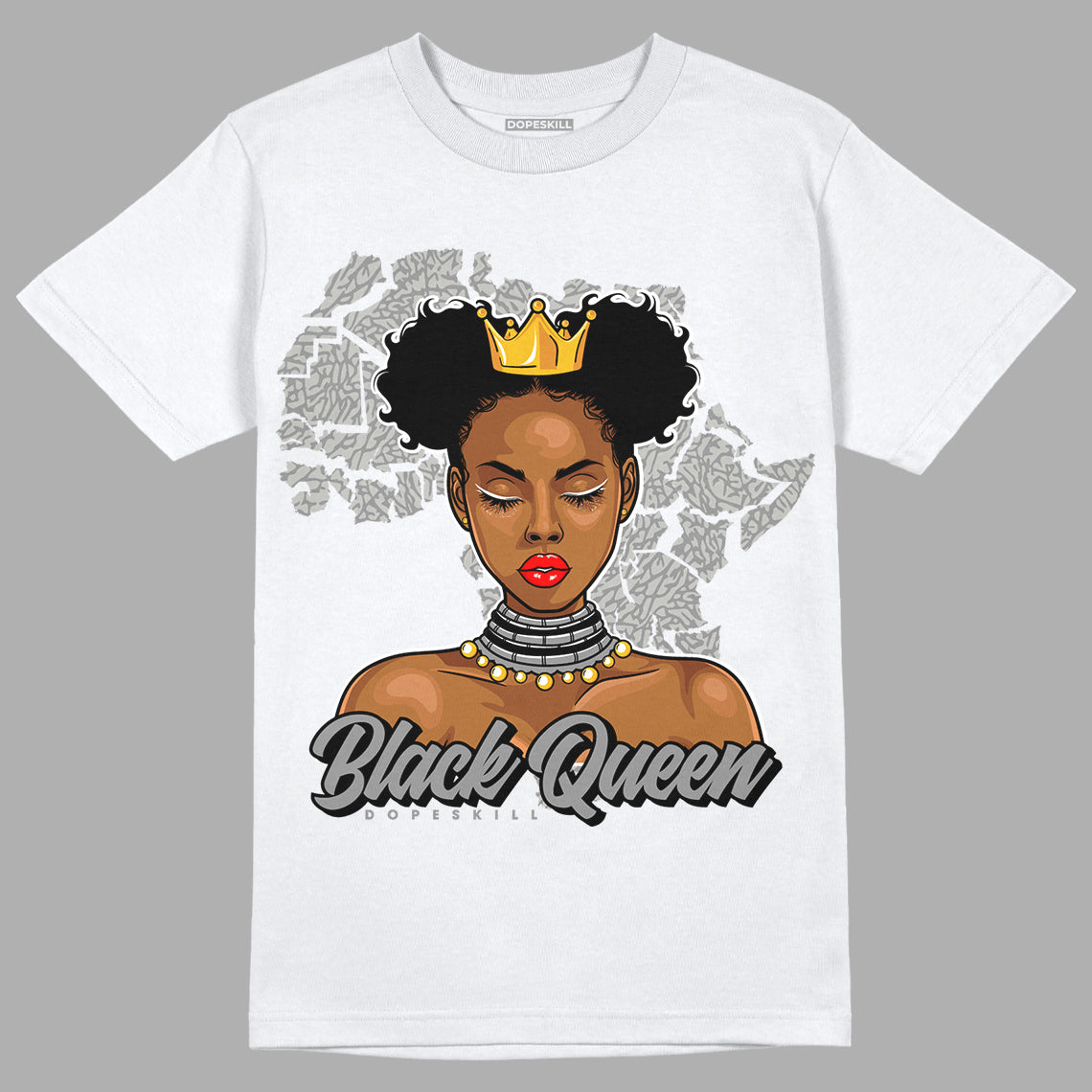 Jordan 1 Retro High OG “Elephant Print” DopeSkill T-Shirt Black Queen Graphic Streetwear - White