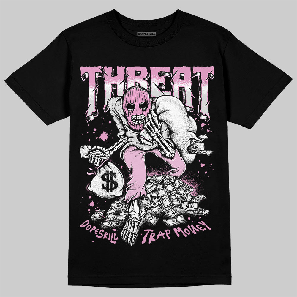 Jordan 4 WMNS “Orchid” DopeSkill T-Shirt Threat Graphic Streetwear - Black