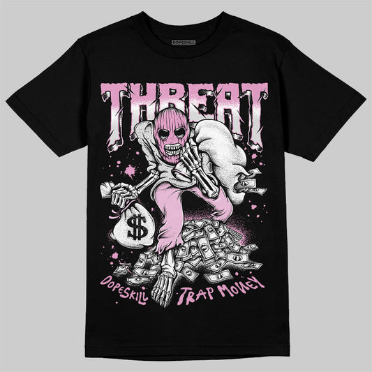 Jordan 4 WMNS “Orchid” DopeSkill T-Shirt Threat Graphic Streetwear - Black