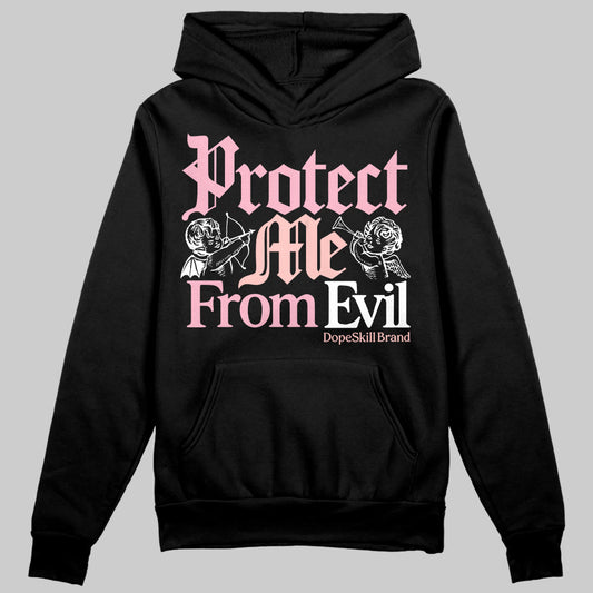 AMIRI White & Pink Stars Court Sneakers DopeSkill Hoodie Sweatshirt Protect Me From Evil Graphic Streetwear - Black