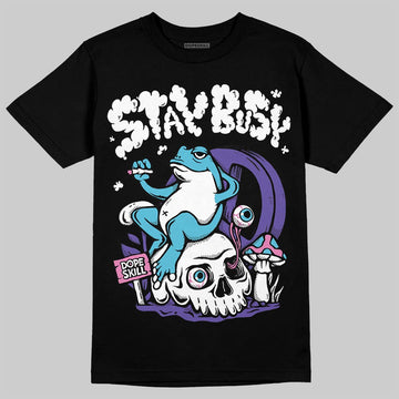 Jordan 8 Retro 'Aqua' 2025 DopeSkill T-Shirt Stay Busy Graphic Streetwear - Black