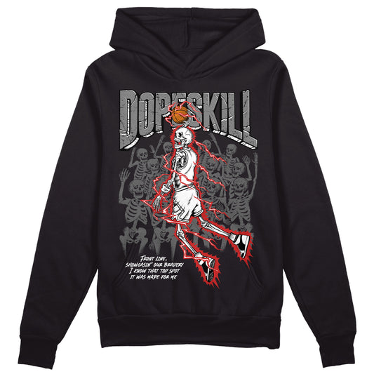 Jordan 1 High OG “Black/White” DopeSkill Hoodie Sweatshirt Thunder Dunk Graphic Streetwear - Black