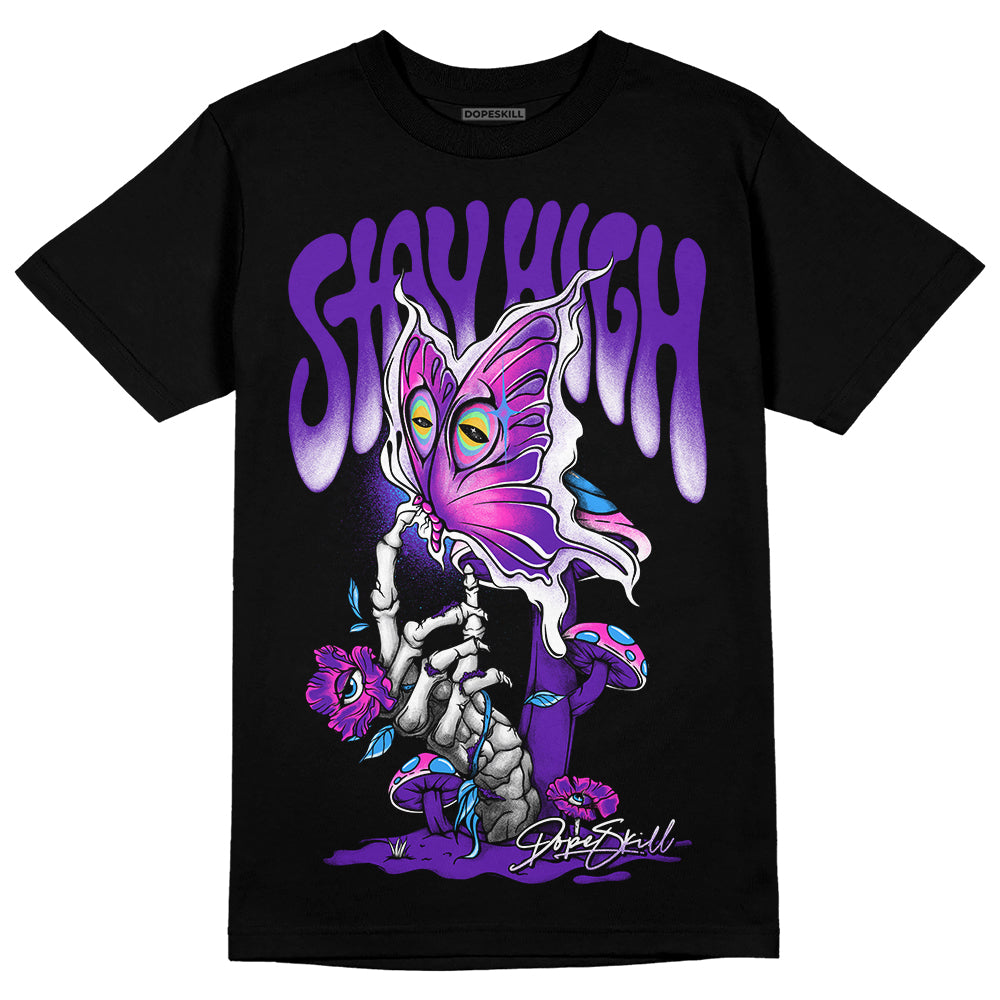 Dunk Low Championship Court Purple DopeSkill T-Shirt Stay High Graphic Streetwear - Black