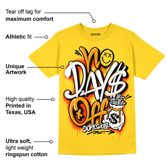 Yellow Ochre 6s DopeSkill Yellow T-shirt No Days Off Graphic