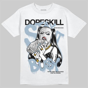 Jordan 40 “Blue Suede” DopeSkill T-Shirt Stay It Busy Graphic Streetwear - White