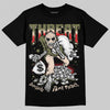 Travis Scott x Jordan 1 Medium Olive DopeSkill T-Shirt Threat Graphic Streetwear - Black