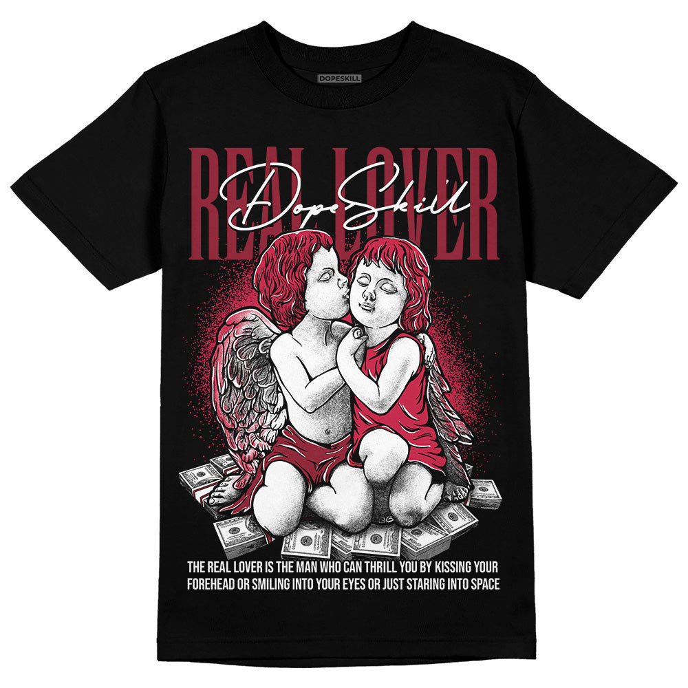 Jordan 1 Retro High '85 OG Metallic Burgundy DopeSkill T-Shirt Real Lover Graphic Streetwear - Black