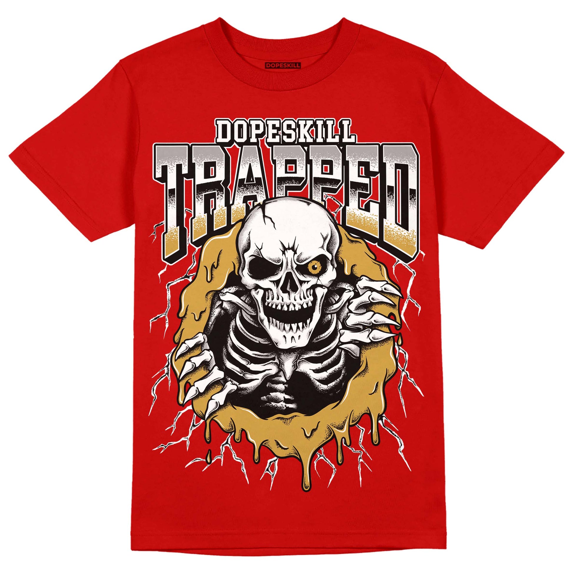 Red Sneakers DopeSkill Red T-shirt Trapped Halloween Graphic Streetwear