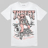 Lanvin Leather Curb Glitter Pale Pink DopeSkill T-Shirt Threat Graphic Streetwear  - White