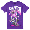 Dunk Low Championship Court Purple DopeSkill Purple T-shirt Stay High Graphic Streetwear