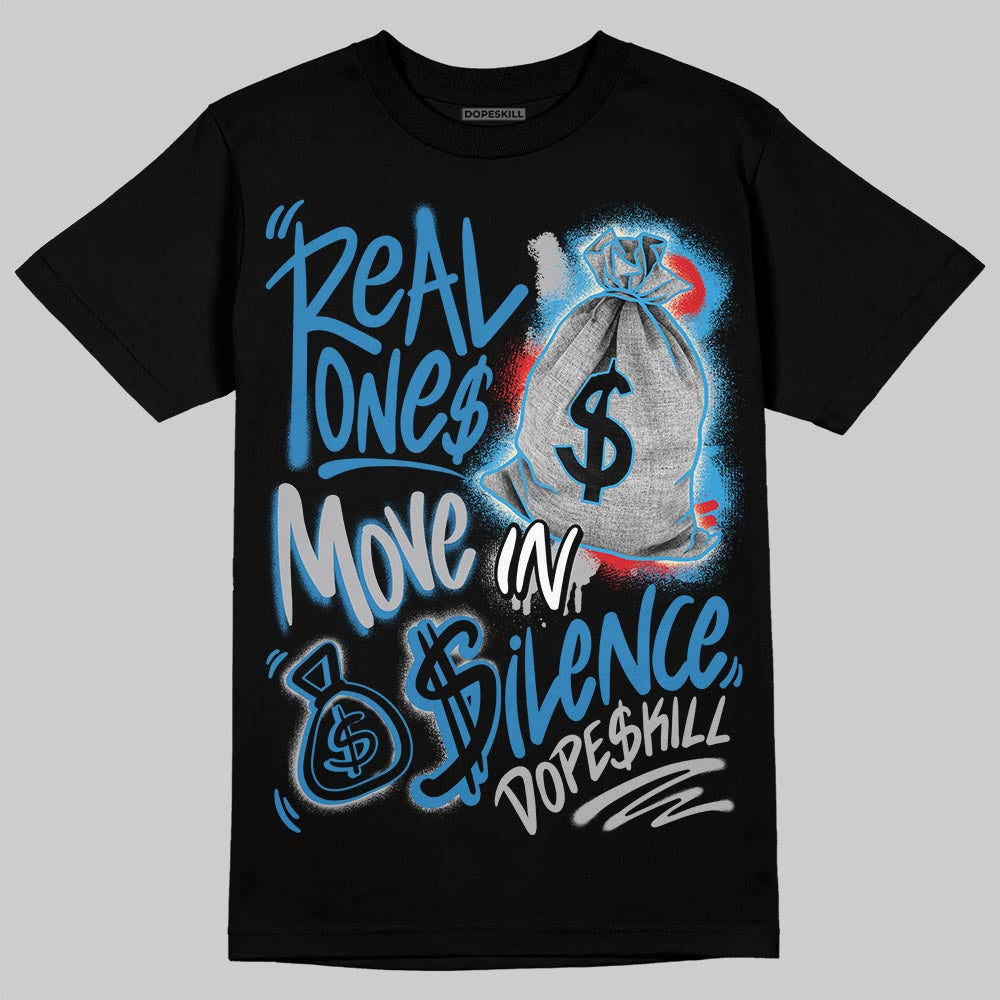 Jordan 3 Retro OG Rare Air DopeSkill T-Shirt Real Ones Move In Silence Graphic Streetwear - Black