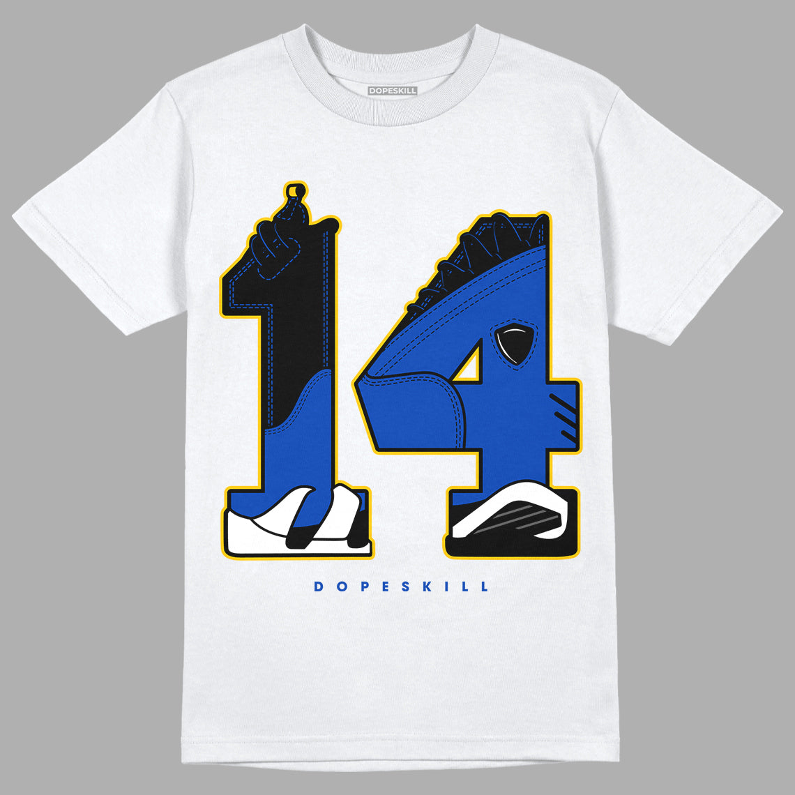 Jordan 14 “Laney” DopeSkill T-Shirt Number 14 Graphic Streetwear - White