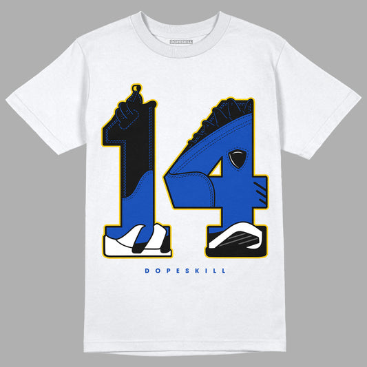 Jordan 14 “Laney” DopeSkill T-Shirt Number 14 Graphic Streetwear - White