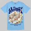 Jordan 6 University Blue DopeSkill T-Shirt Whippin Graphic Streetwear - Carolina Blue