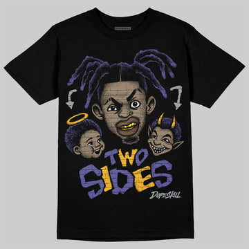 Jordan 4 Retro Lakers DopeSkill T-Shirt Two Sides Graphic Streetwear - black