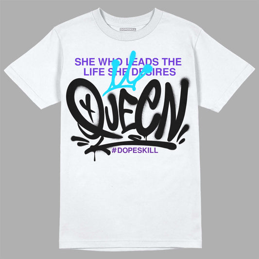 Jordan 6 "Aqua" DopeSkill T-Shirt Queen Graphic Streetwear - White 