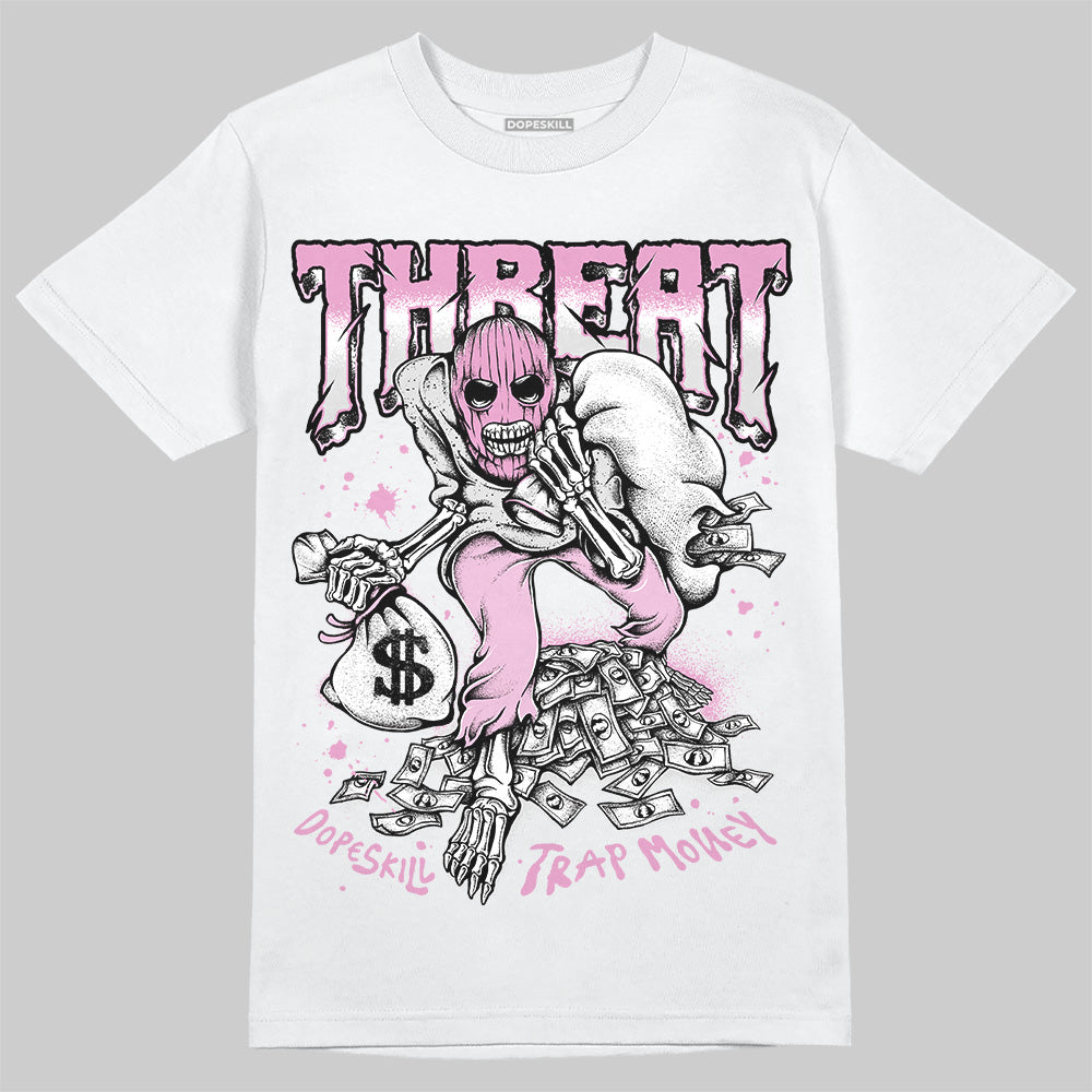 Jordan 4 WMNS “Orchid” DopeSkill T-Shirt Threat Graphic Streetwear - White