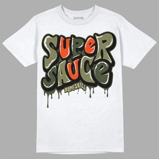 Olive Sneakers DopeSkill T-Shirt Super Sauce Graphic Streetwear - White