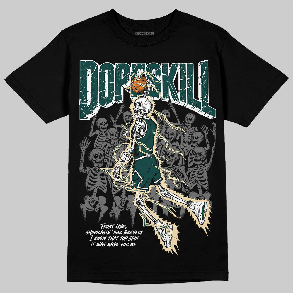 Jordan 4 Retro Oxidized Green DopeSkill T-Shirt Thunder Dunk Graphic Streetwear - Black