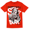 Yeezy Foam Runner Red Dopeskill Vermillion Red T-shirt Stay It Busy Graphic Streetwear