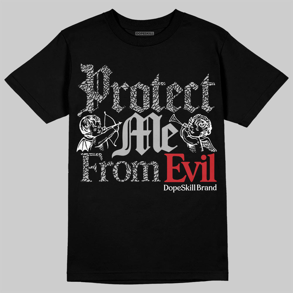 Jordan 3 OG “Black Cement” DopeSkill T-Shirt Protect Me From Evil Graphic Streetwear - Black