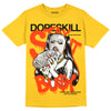 Jordan 4 Retro “Vivid Sulfur” DopeSkill Yellow T-shirt Stay It Busy Graphic Streetwear 