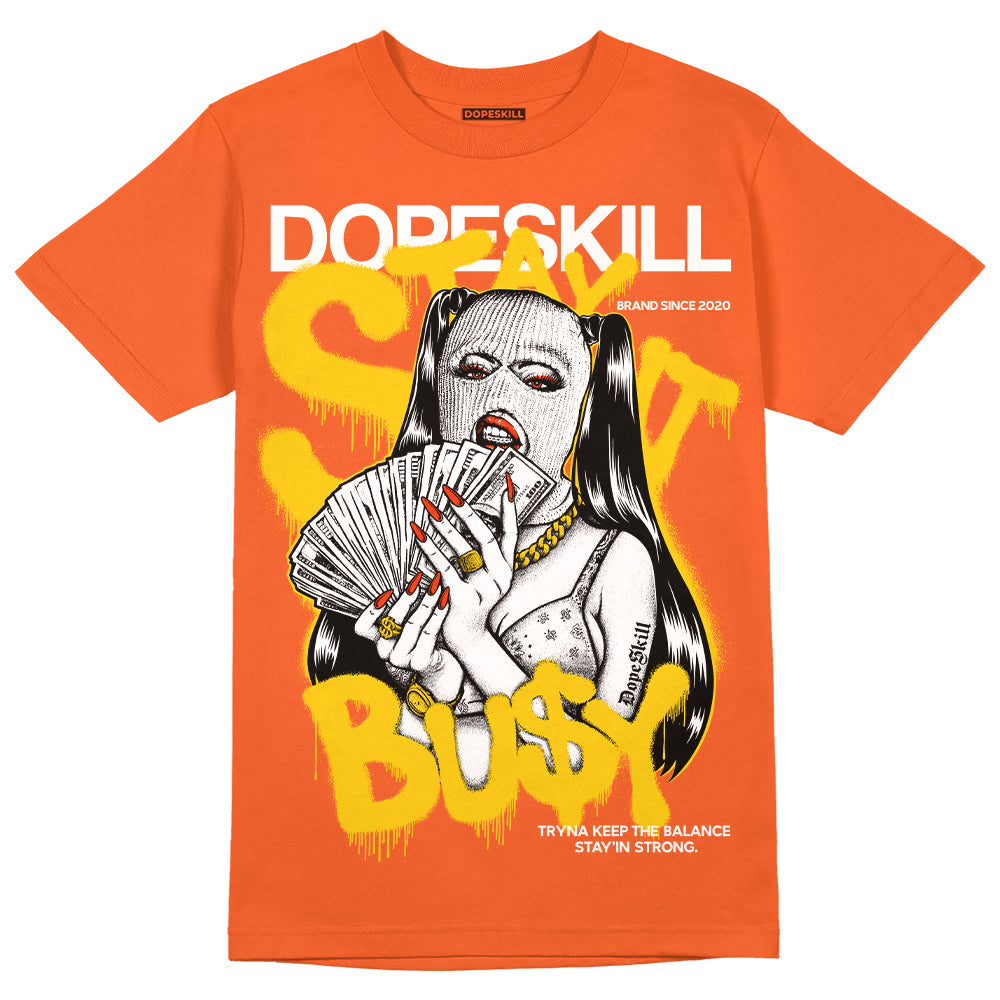 Jordan 3 Georgia Peach DopeSkill Orange T-shirt Stay It Busy Graphic Streetwear