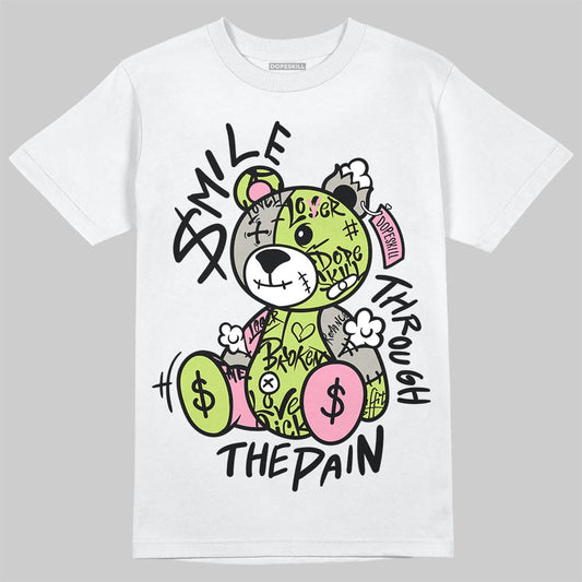 Chase B x Travis Scott x Jordan Jumpman Jack DopeSkill T-Shirt Smile Through The Pain Graphic Streetwear - White