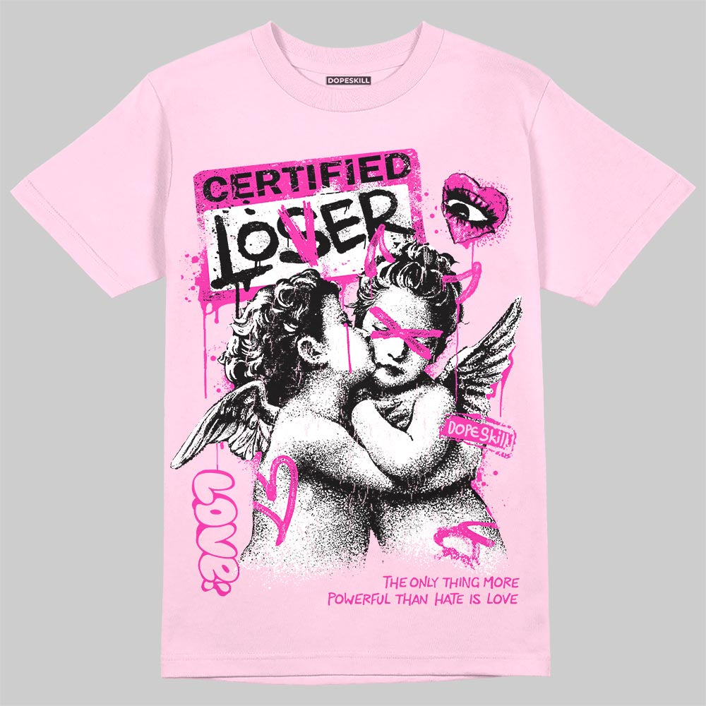 Dunk Low GS 'Triple Pink' DopeSkill T-Shirt Certified Lover Graphic Streetwear - Light Pink