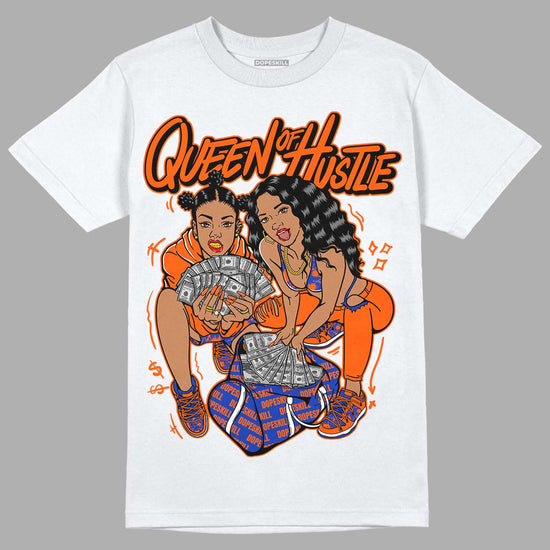 Dunk Low Futura Orange Blaze DopeSkill T-Shirt Queen Of Hustle Graphic Streetwear - White