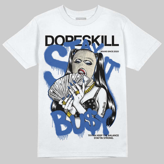 Jordan 1 Low Travis Scott x Fragment DopeSkill T-Shirt Stay It Busy Graphic Streetwear - White 