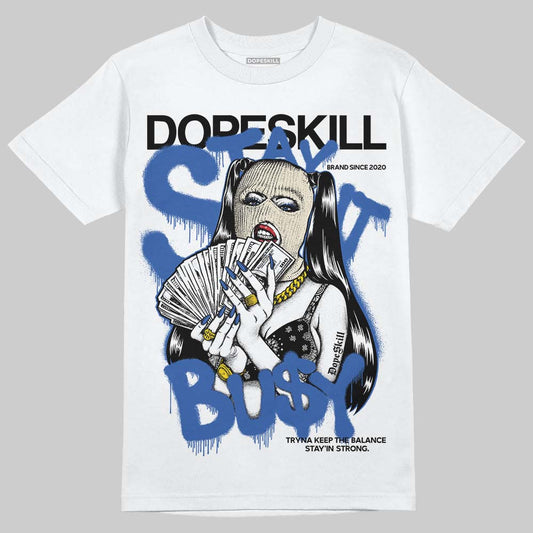 Jordan 1 Low Travis Scott x Fragment DopeSkill T-Shirt Stay It Busy Graphic Streetwear - White 